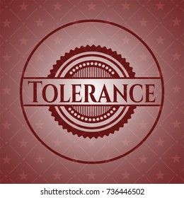 Tolerance red emblem. Retro