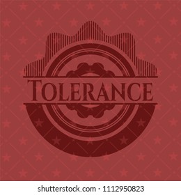  Tolerance retro red emblem