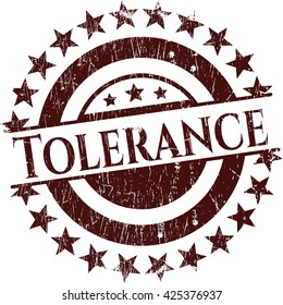 Tolerance rubber grunge stamp