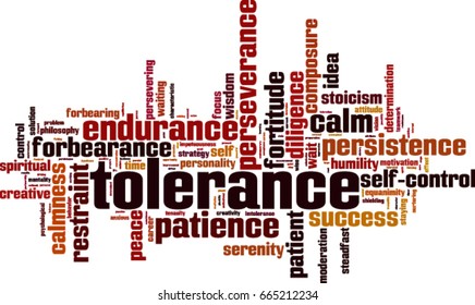 Tolerance word cloud concept. Vector illustration