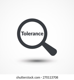 Tolerance Word With Magnifying Glass