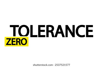 Tolerance Zero International Day, vector art illustration.