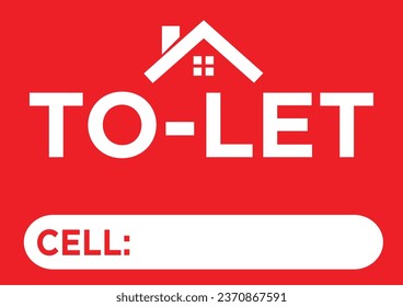 To-Let Board A4 Size Color. Ready To Print Mockup Vector 