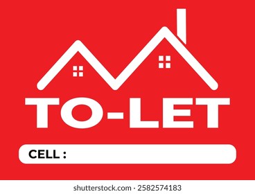 To-Let Board Design. Houses for rent with horizontal boards. A4 size is ready to print and customize yourself