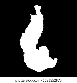 Mapa de la provincia de Toliara, división administrativa de Madagascar. Ilustración vectorial.