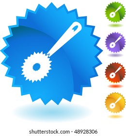 Toliet Brush Web-Button einzeln auf Hintergrund.