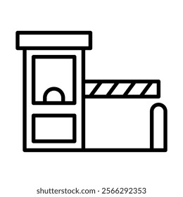 Toll Booth icon line vector illustration