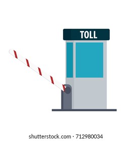 toll booth icon. Vector illustration isolated on white background