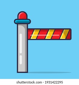 toll booth isolated cartoon vector illustration in flat style