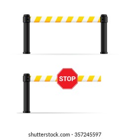 toll booth vector on road safety illustration