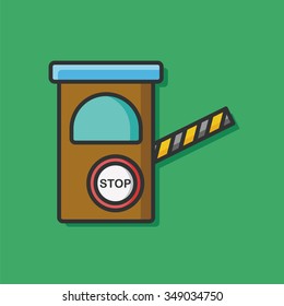 Toll booths vector icon