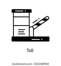 Toll  doodle Icon Design illustration. Travel Symbol on White background EPS 10 File