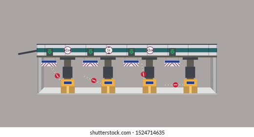 Toll entrance set with different gate opening