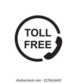 Toll Free Icon. Attendance Number Symbol