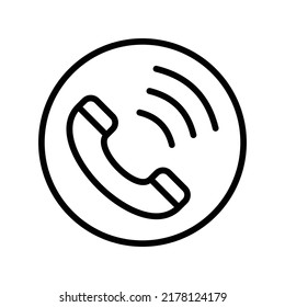 Toll Free Icon. Line Art Style Design Isolated On White Background