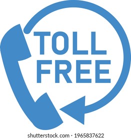 Toll Free Icon On White Background. Attendance Number Sign. Help Symbol. Flat Style.