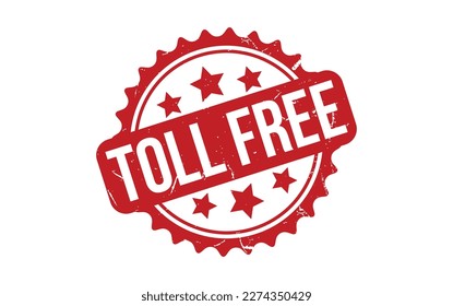 Toll Free rubber grunge stamp seal vector