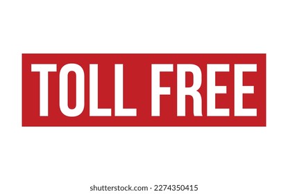 Toll Free Rubber Stamp Seal Vector