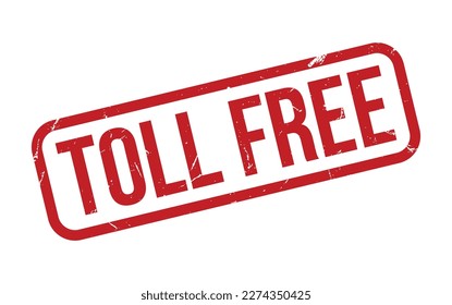 Toll Free Rubber Stamp Seal Vector