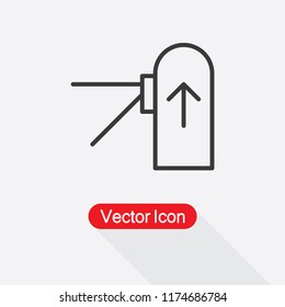 Toll Gate Icon, Tourniquet Icon Vector Illustration Eps10