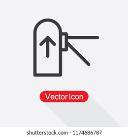 Toll Gate Icon, Tourniquet Icon Vector Illustration Eps10