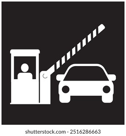 toll gate icon vector illustrtion symbol design