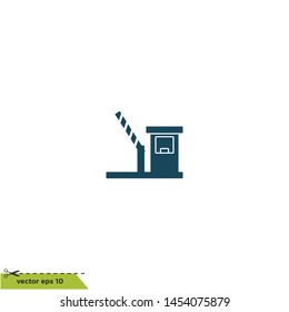 toll gate icon vector logo template