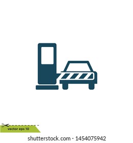 toll gate icon vector logo template