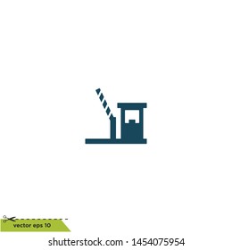 toll gate icon vector logo template
