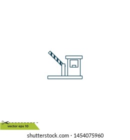 toll gate icon vector logo template