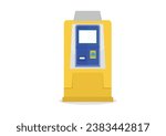 Toll gate machine.  Atutomatic Parking gate machine. Can be used for web and mobile development suitable for infographics.