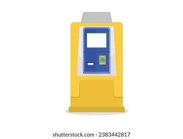 Toll gate machine.  Atutomatic Parking gate machine. Can be used for web and mobile development suitable for infographics.