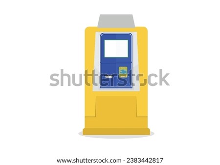 Toll gate machine.  Atutomatic Parking gate machine. Can be used for web and mobile development suitable for infographics.