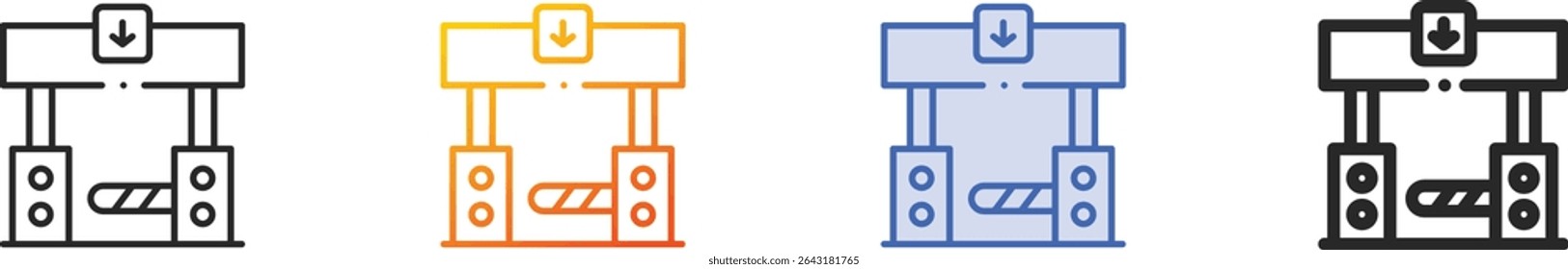 toll icon.Thin Linear, Gradient, Blue Stroke and bold Style Design Isolated On White Background