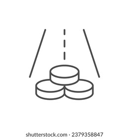 Toll payment line outline icon