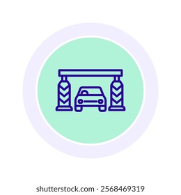 Toll Plaza color circle icon , vector, pixel perfect, illustrator file