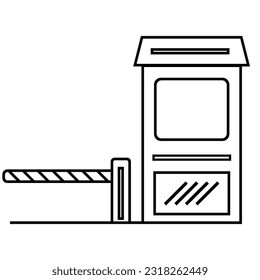 toll plaza icon barrier vector black illustration