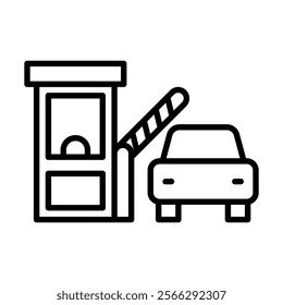 Toll Plaza icon line vector illustration