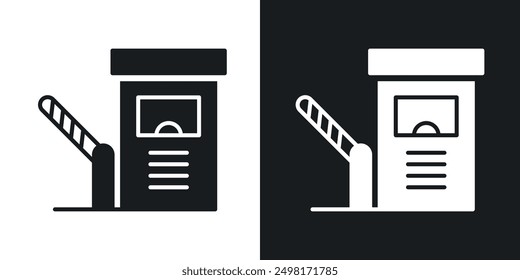 Toll plaza icon in solid style