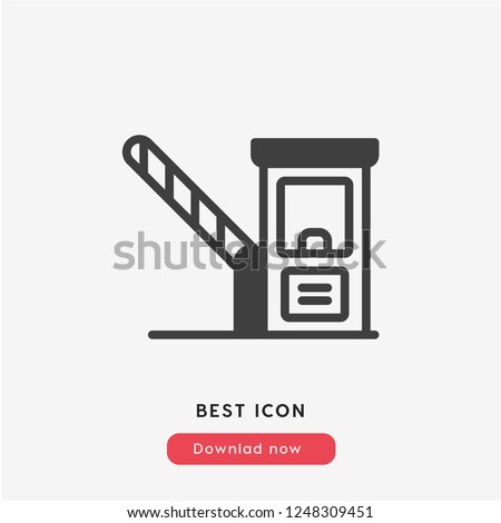 toll plaza icon vector. Barrier symbol. Linear style sign for mobile concept and web design. toll plaza symbol logo illustration. vector graphics - Vector.