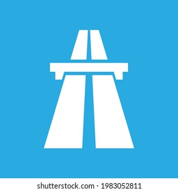 Toll plaza roadsign icon. Clipart image isolated on white background