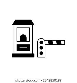 Toll plaza vector icon which can easily modify or edit

