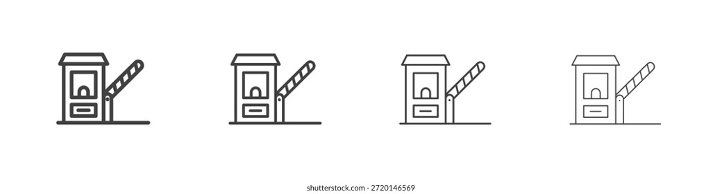 Toll road icon concept Linear Pictogram. Simple element illustration.