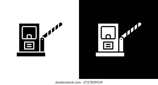 Mautstraßen-Symbol Flat Vektorgrafik. Einfache schwarze Symbole