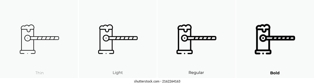 toll road icon. Linear style sign isolated on white background. Vector illustration.