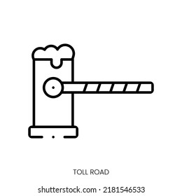 toll road icon. Linear style sign isolated on white background. Vector illustration
