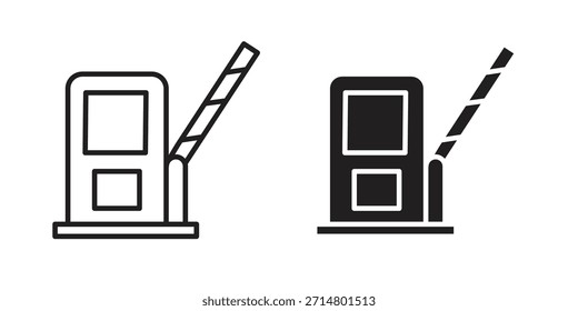 Mautstraßen-Symbolpaket. Flaches Vektorsymbol-Designelement.