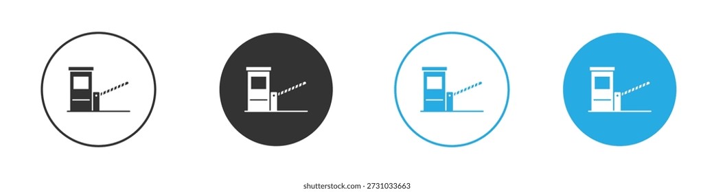 Mautstraßen-Symbolsatz. Schwarz massiv flach doodle Grafik-Design-Set
