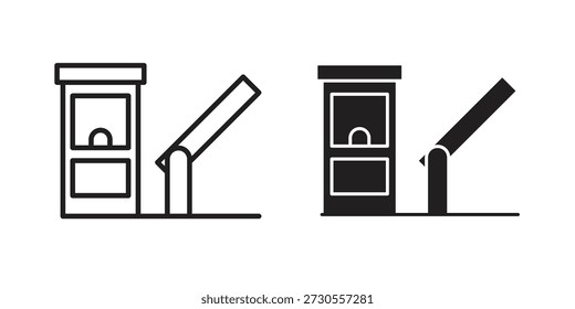 Toll road icon set. minimal logotype web element pack.