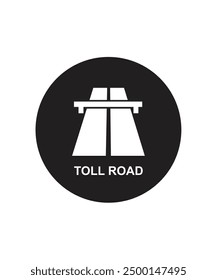 Toll road icon stock illustration